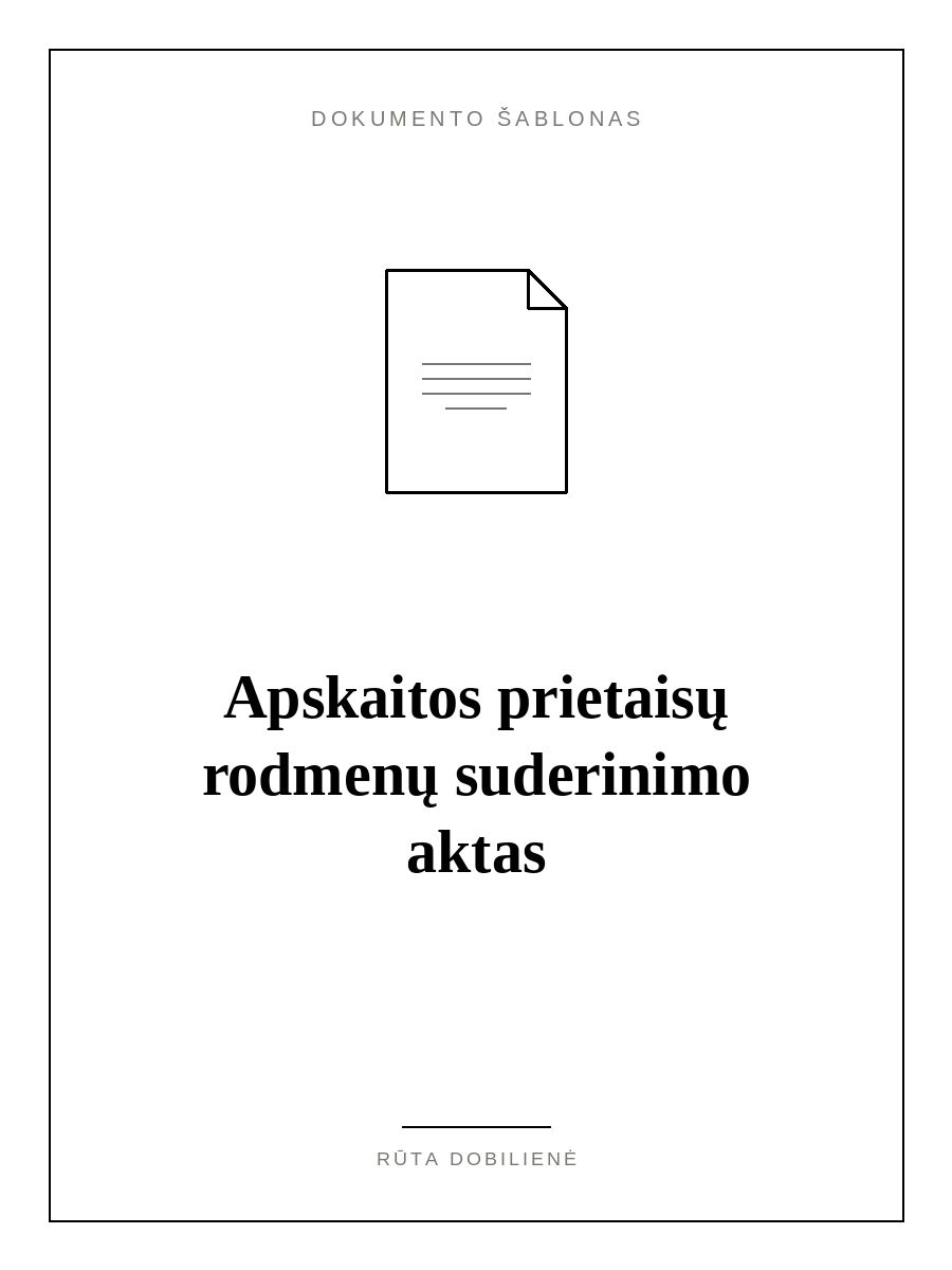 Apskaitos prietaisų rodmenų suderinimo aktas