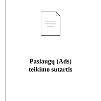 Paslaugų (Google/YouTube/Facebook Ads) teikimo sutartis