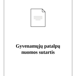 Gyvenamųjų patalpų (buto) nuomos sutartis
