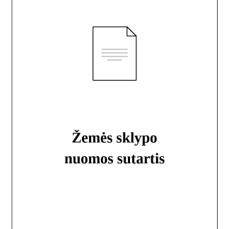 Žemės sklypo nuomos sutartis